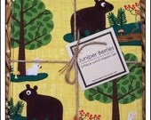 Woodland Friends on Yellow Pair of Cloth Lunch Napkins