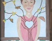 Original Painting, Large, 36X24, Canvas, Surreal, Expressionist