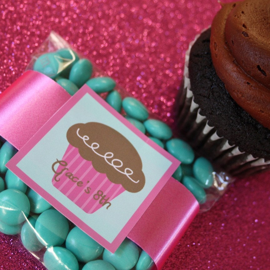Printable Personalized Square Label/Tag-Sugar Sugar Cupcake