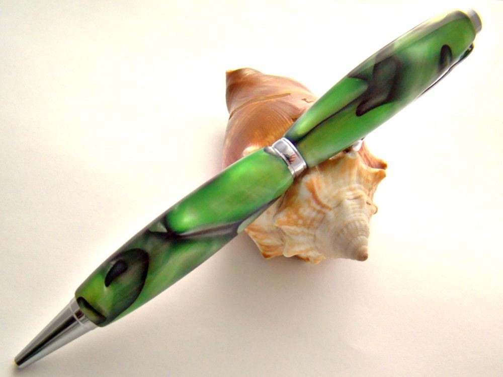 Handcrafted Kryptonite Acrylic Ink Pen Free Shipping