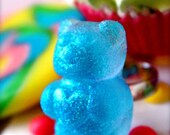 Gummi Love Gummi Bear Ring - Glitter Resin Berry Blue