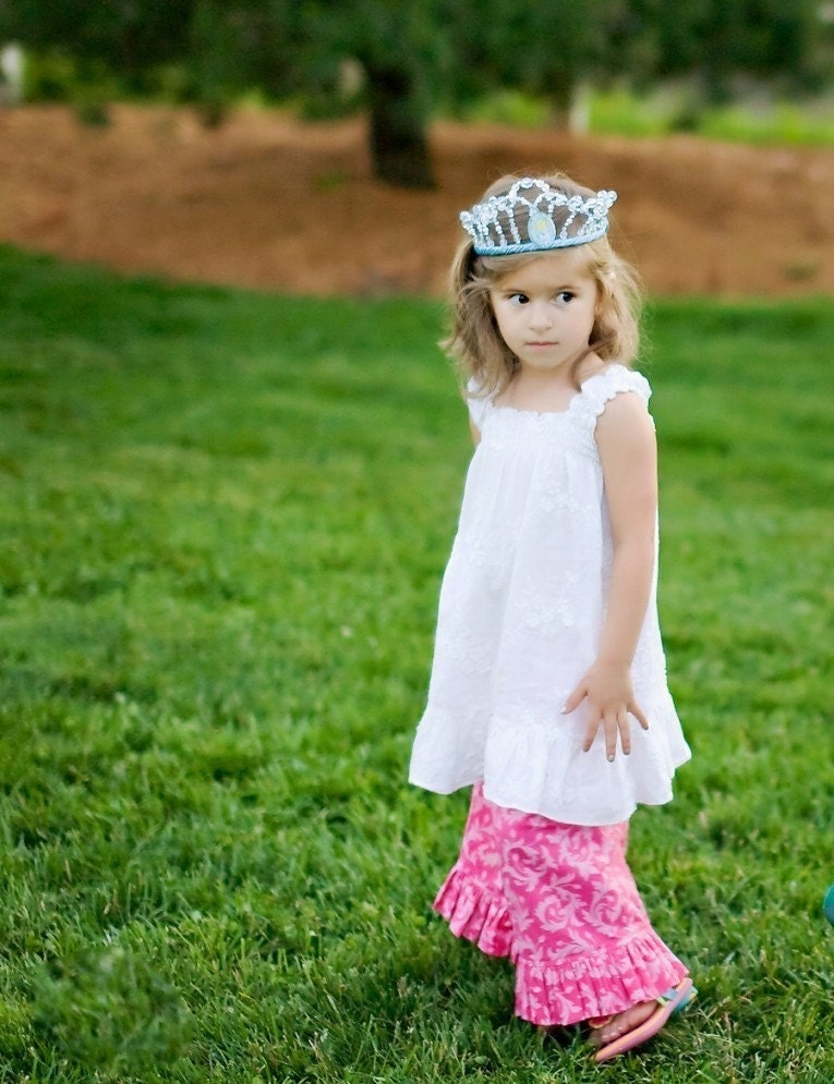 Raspberry Swirl Single Ruffle Pants/Capris... by Kissing Kumquats