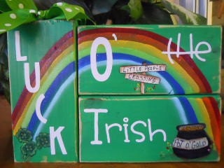 St. Patricks Decor Word Blocks