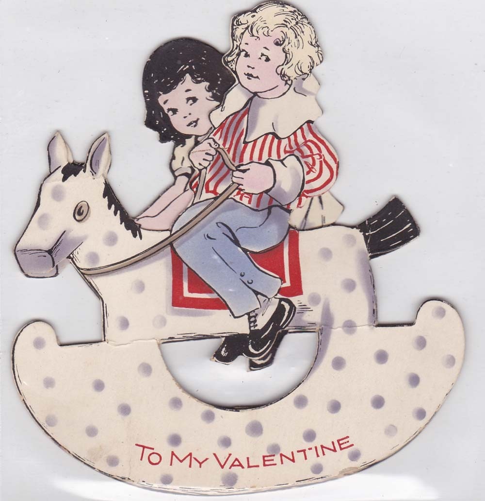 Unused Vintage  Stand Up Valentine Card vvc 009