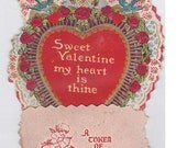 Vintage  Stand Up Valentine Card vvc0010