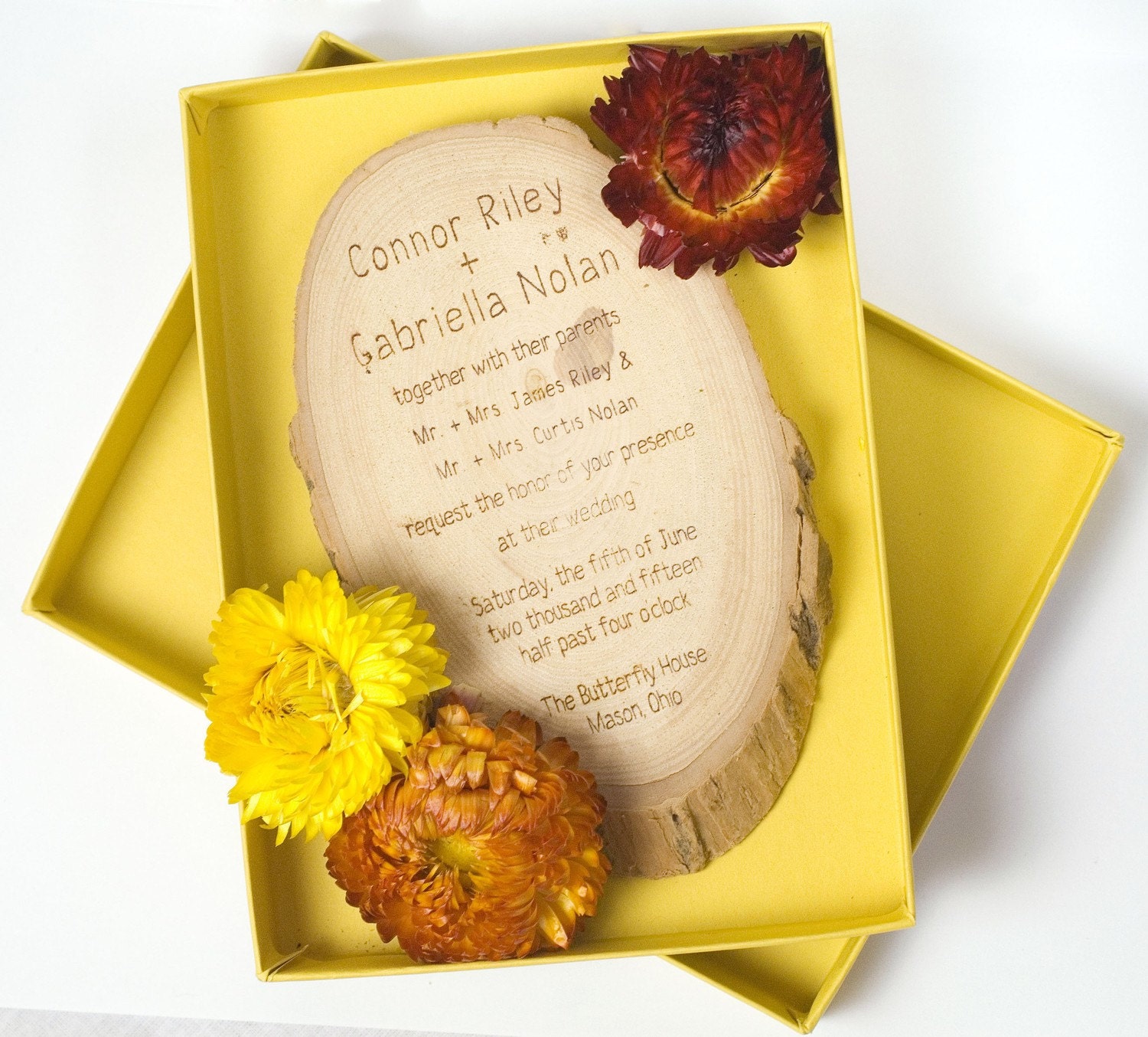 Luxury, Fall Wedding Invitation - MUMS THE WORD