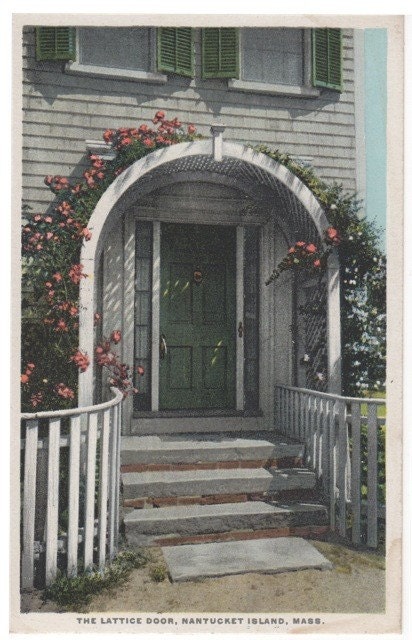 The Lattice Door, Nantucket postcard. Gardiner, PHOSTINT