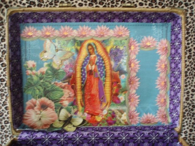 Vintage Train Case, Virgin Guadalupe Theme