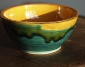 Condiment, Dessert, Rice or Breakfast Bowl-Peacock Amber-Ready to Ship