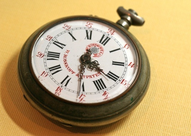 20% OFF SALE - Antique Pocket Watch and Case - Steampunk Supplies Watch Parts for Jewelry