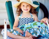 Summer Meadow Halter Dress- by Kissing Kumquats