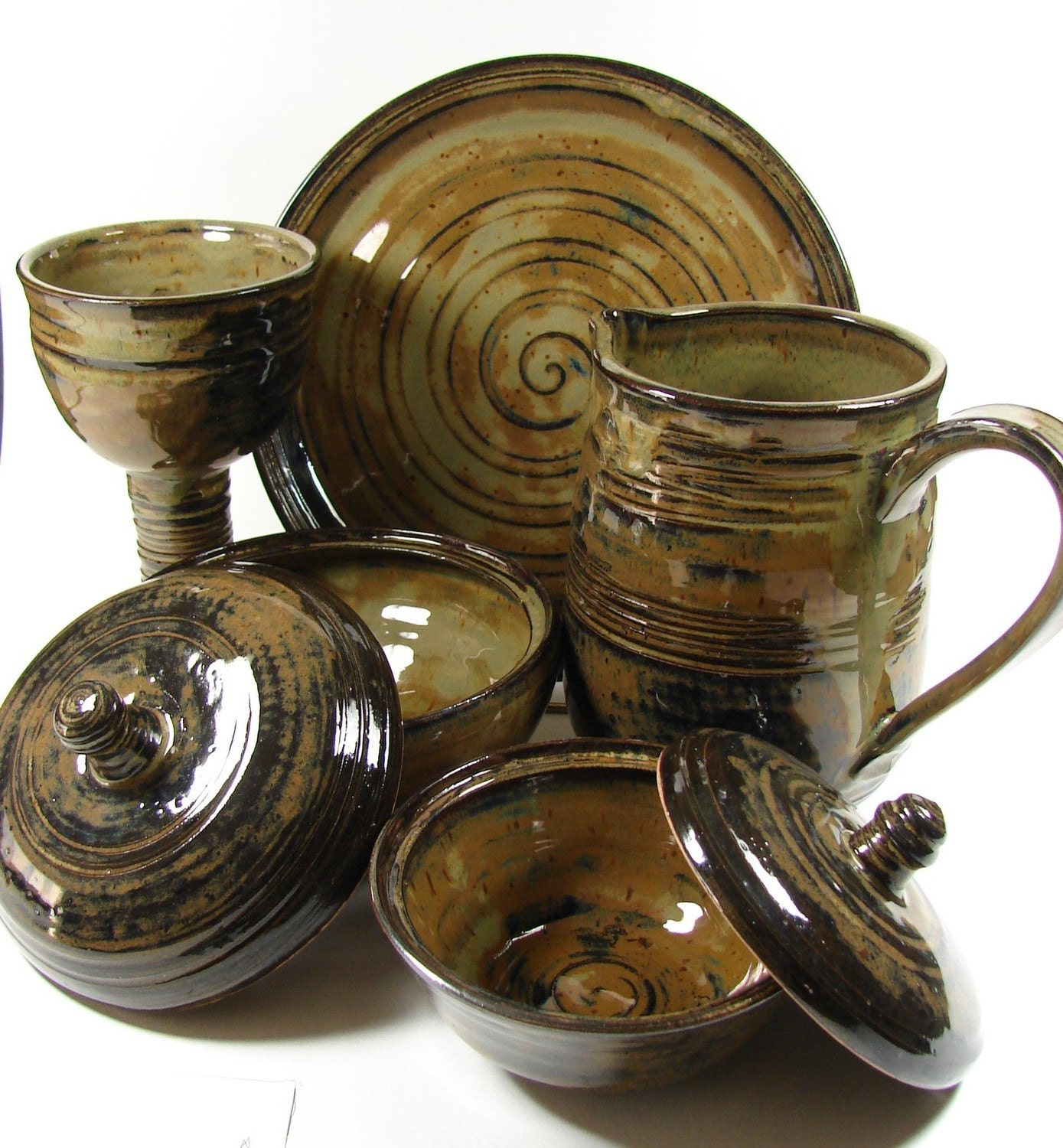 Ceramic Communion Sets - Custom Made for Your Wedding, Communion, New Minister / Handmade Stoneware Wheel Thrown Clay