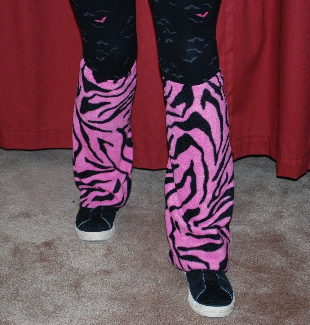 Tiger Lily-fleece leg warmers