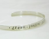 Thicker personalized sterling silver cuff bracelet