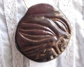 Chunky Ceramic Copper Leaves Necklace