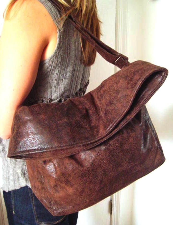 Vegan Bag in Faux Suede, Flop Bag Eco-Conscious, Brown, Crossbody HANDBAG of the DAY WINNER, link below
