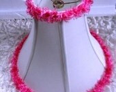 Lamp Shade pink shabby chic cottage girlie pink trim