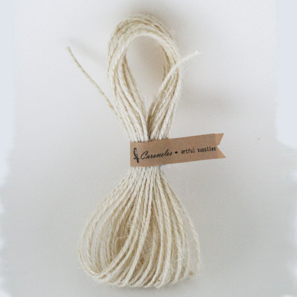 10 yds of Cream Jute Twine