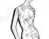 1960s Patt O Rama 8205 Sewing Pattern Bust 36 Size 16 Sheath Wiggle Dress Cocktail Mad Men