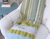 Adult Blankie Throw in Teal and Lime