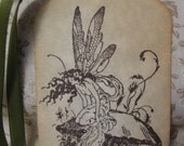 Once Upon a Spring Time Fairy Faerie Gift - fantasy, vintage style, shabby chic style, mushroom, magic, whimsical - set of 6