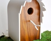 Modern Birdhouse - Walnut 'Canopy' series