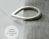 Droplet silver ring