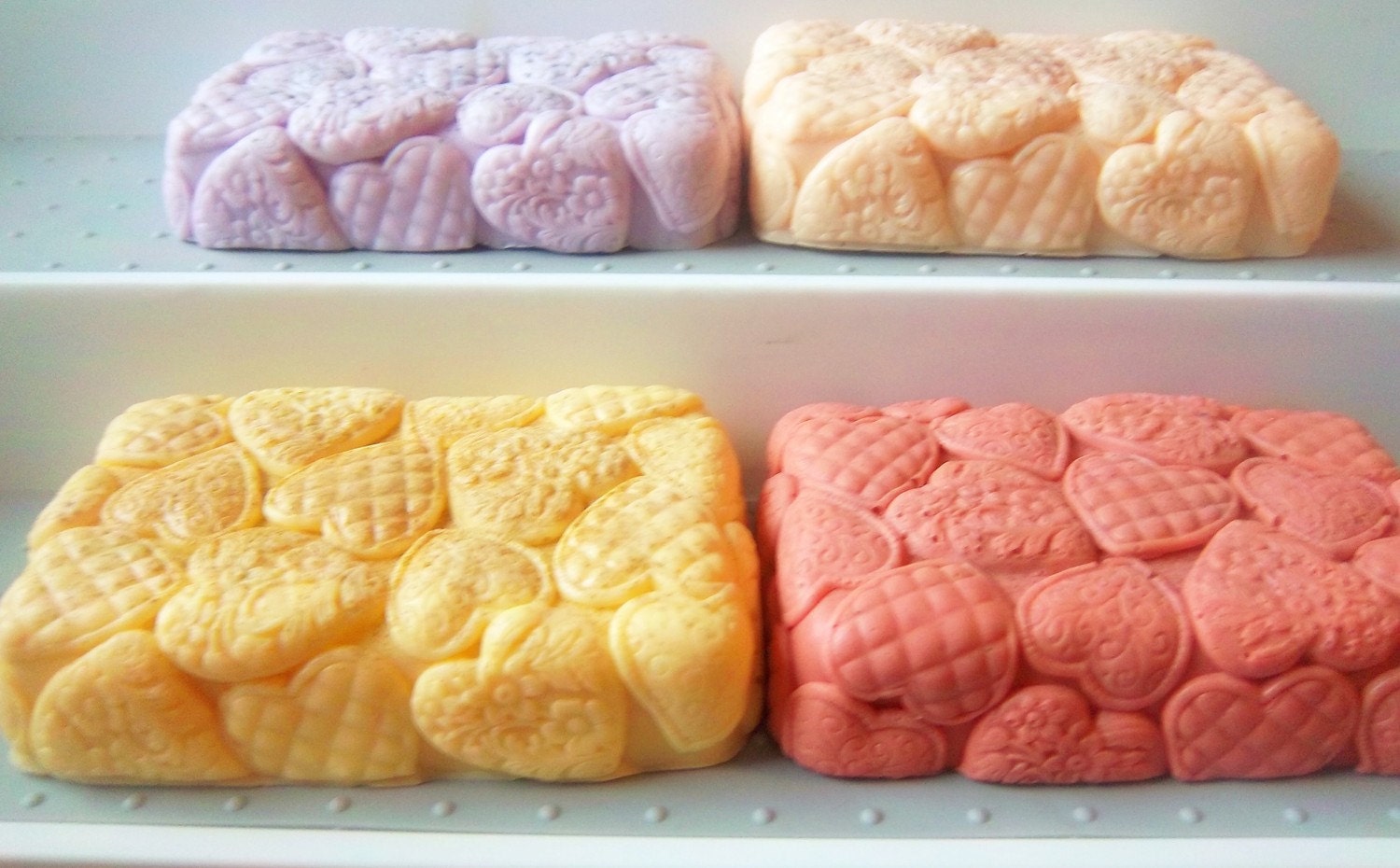 Set Of Four Heart Shea Butter Soaps You Pick The Fragrances