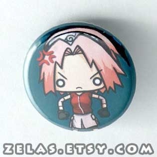 Naruto - Sakura Button