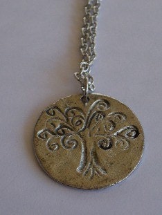 Antique Silver Tree of Life Pendant Necklace