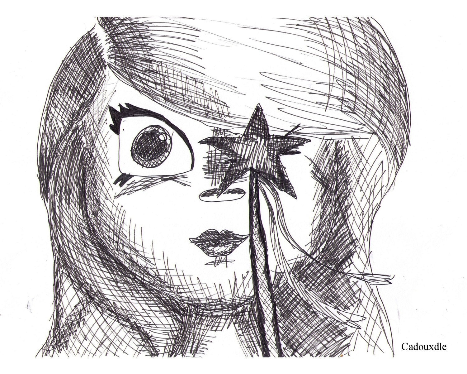 Starry Eyed 8x10 sketch print