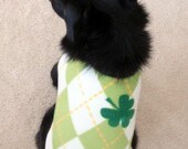 St. Patricks Day fleece dog coat