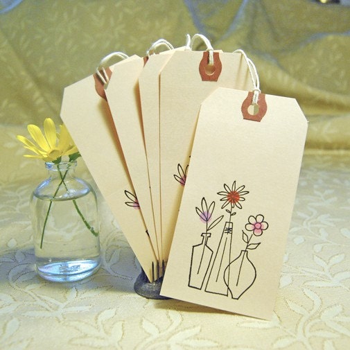 Floral Vase Gift Tags