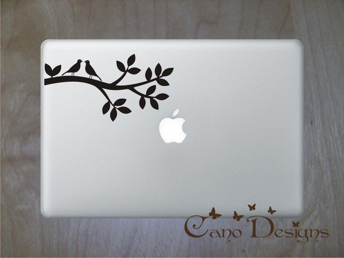 Lovely Birds on Tree Branch Laptop Skin Vinyl Decal - Branch Vinyl decal sticker, birds decals stickers