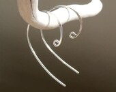 Bass Clef Sterling Silver Earrings