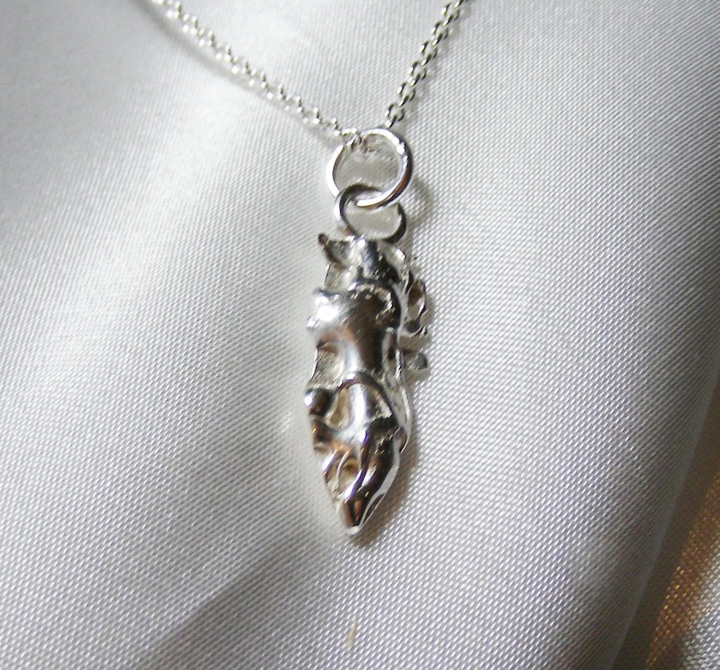 Delicate Silver Fluidity Drop Pendant