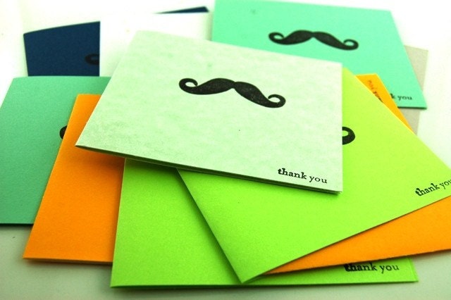 Mini Mustache Thank You Cards Bulk Collection Movember