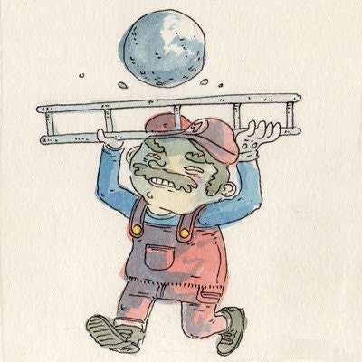 pin ball - original NES illustration