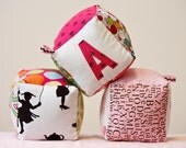 Fabric Baby Block--Letter  Block--Heirloom Quality--FREE SHIPPING--Custom Handmade baby room decor