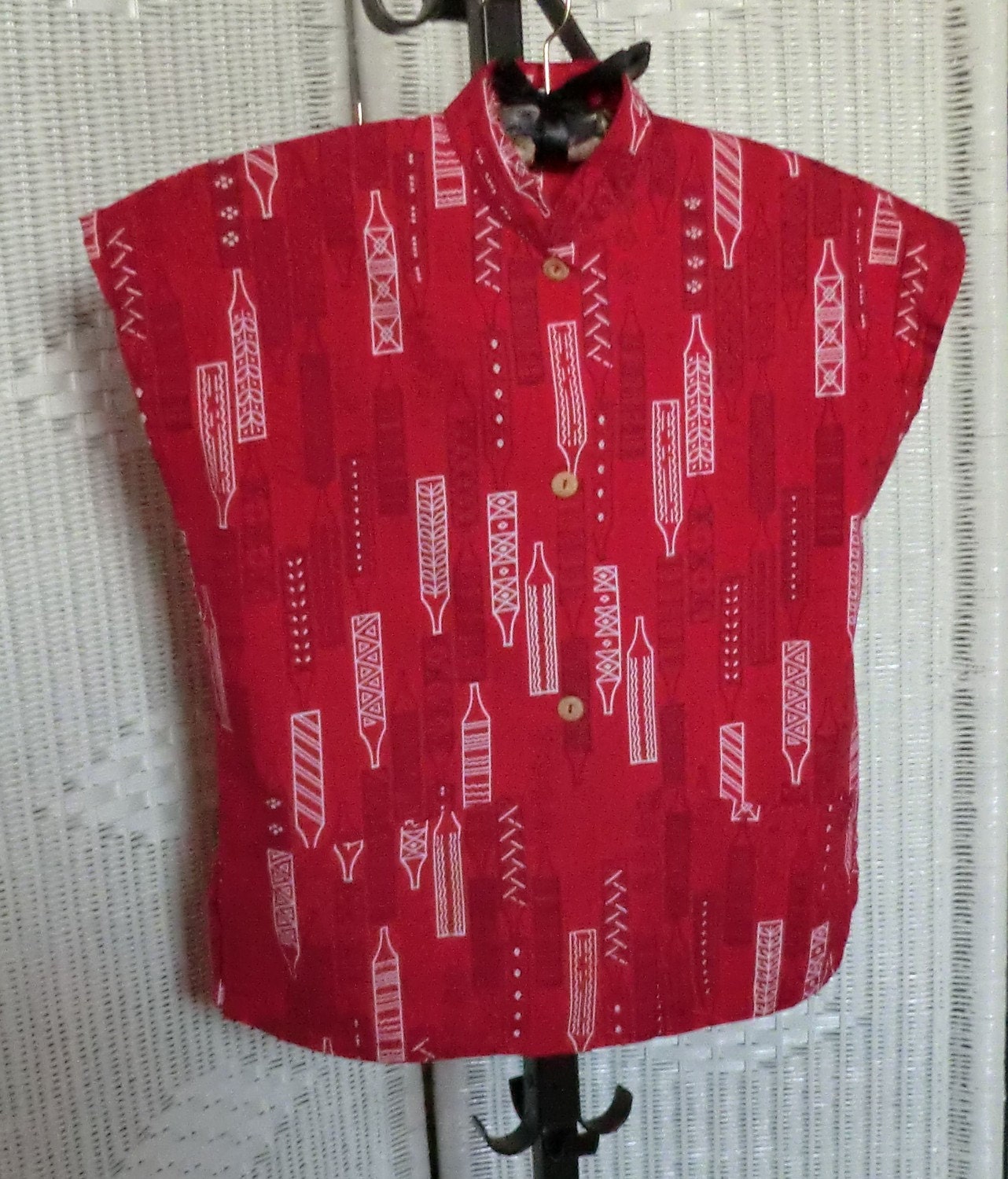 VINTAGE 1960's Hawaiian BLOUSE