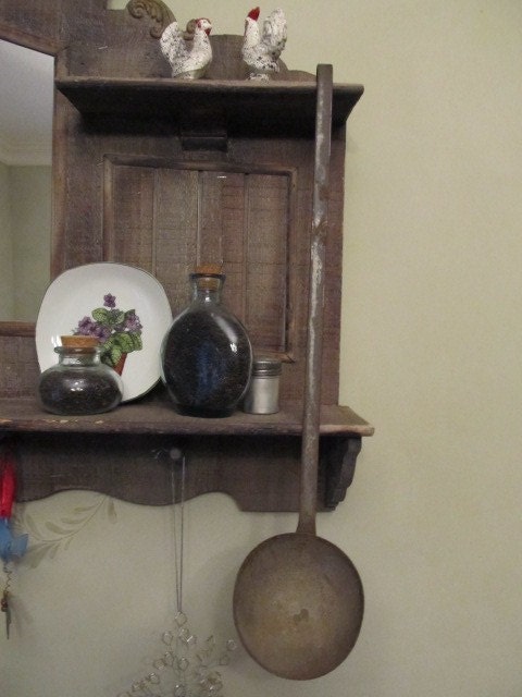 Vintage Long Handle Ladle  with Great Patina Rustic