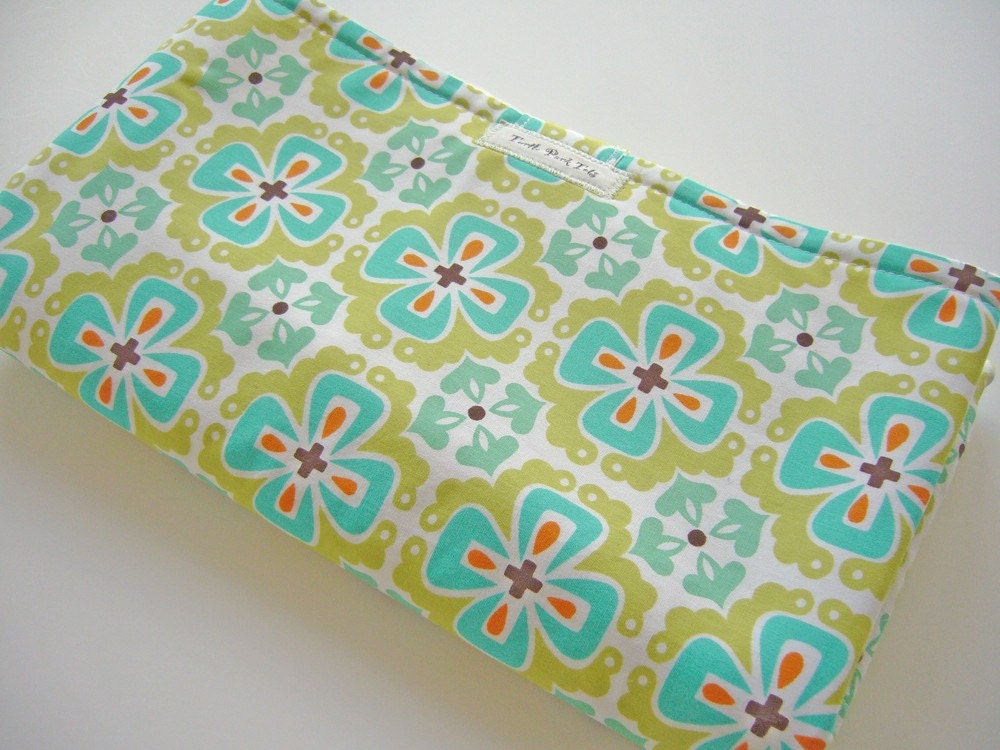 Organic Collection Changing Pad - Blue Graphic Flower