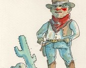 Wild Gunman - original NES illustration