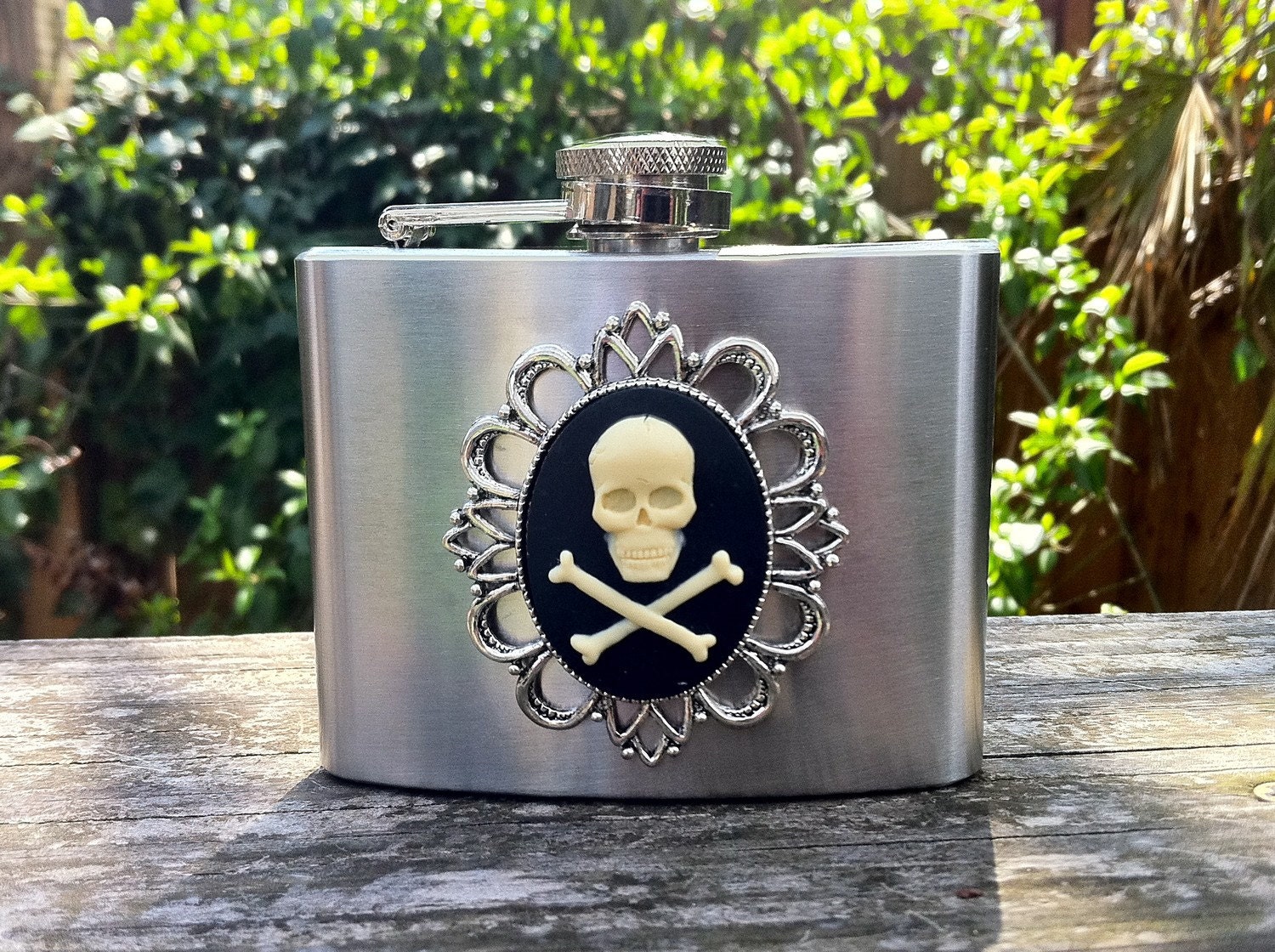 Stainless Steel 4 oz Flask "Pretty Poison"