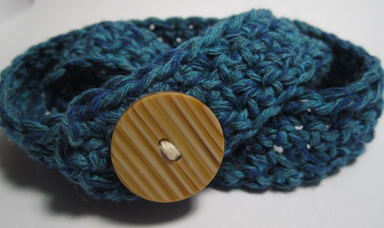 Recycled Cotton Headband - Blue