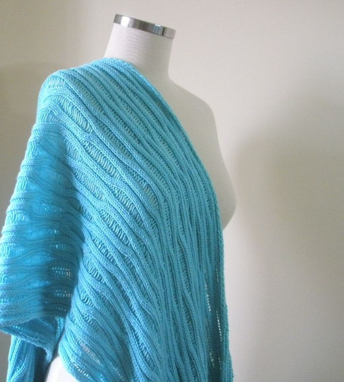 Knitting Shawl Classy Handmade Wrap Scarf Stole Gift For Her Spring Fashion READY TO SHIPPING