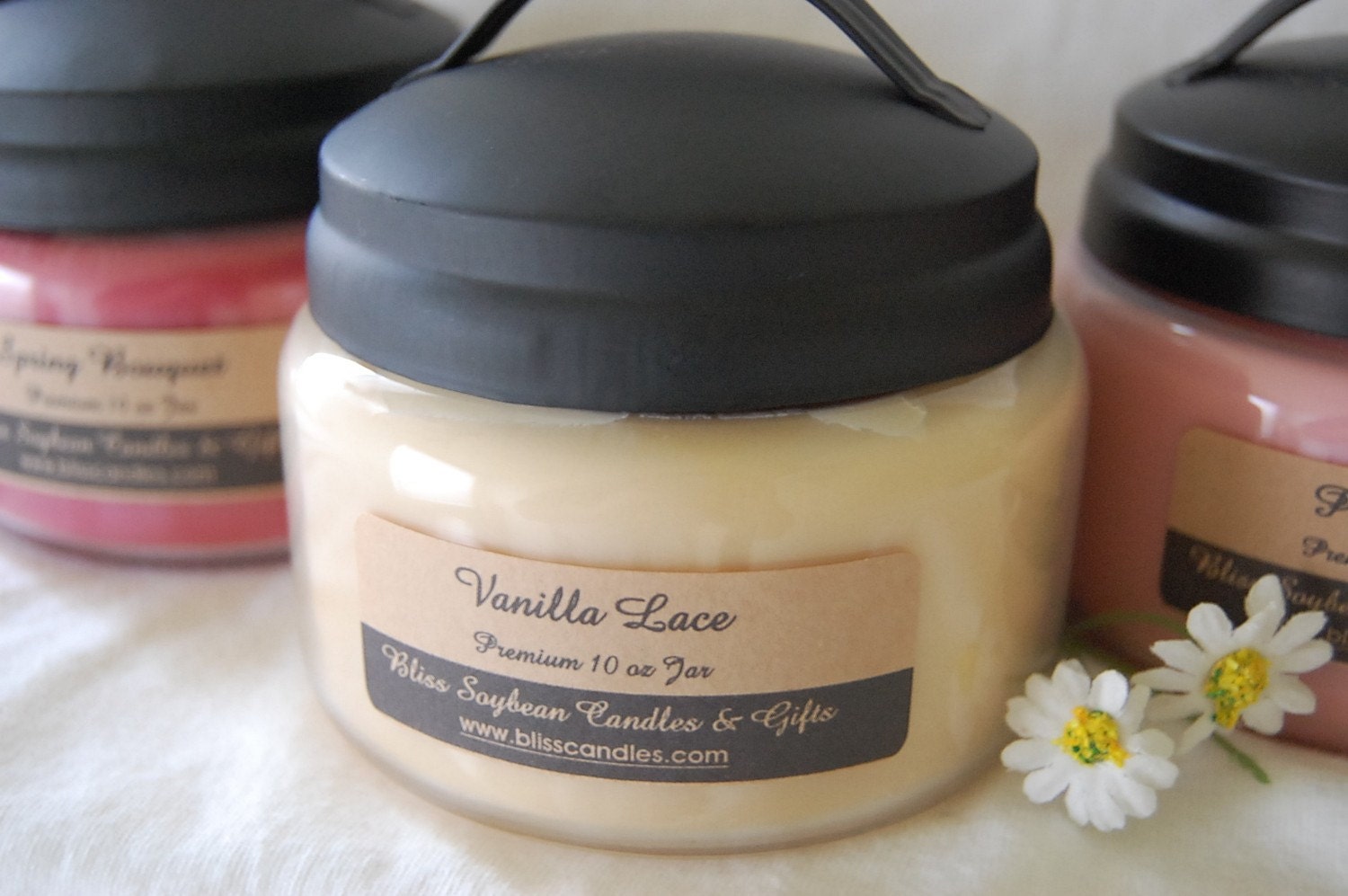 TWELVE - Bliss Soy 12 oz Premium Jar Candles with Metal Handle Lids - YOUR CHOICE