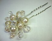 Pearl and Crystal Hair Pin