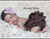 Sassy Pants Ruffle Diaper Cover Panty Chocolate Brown or Color of Your Choice