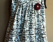 dress from graffiti style fabric